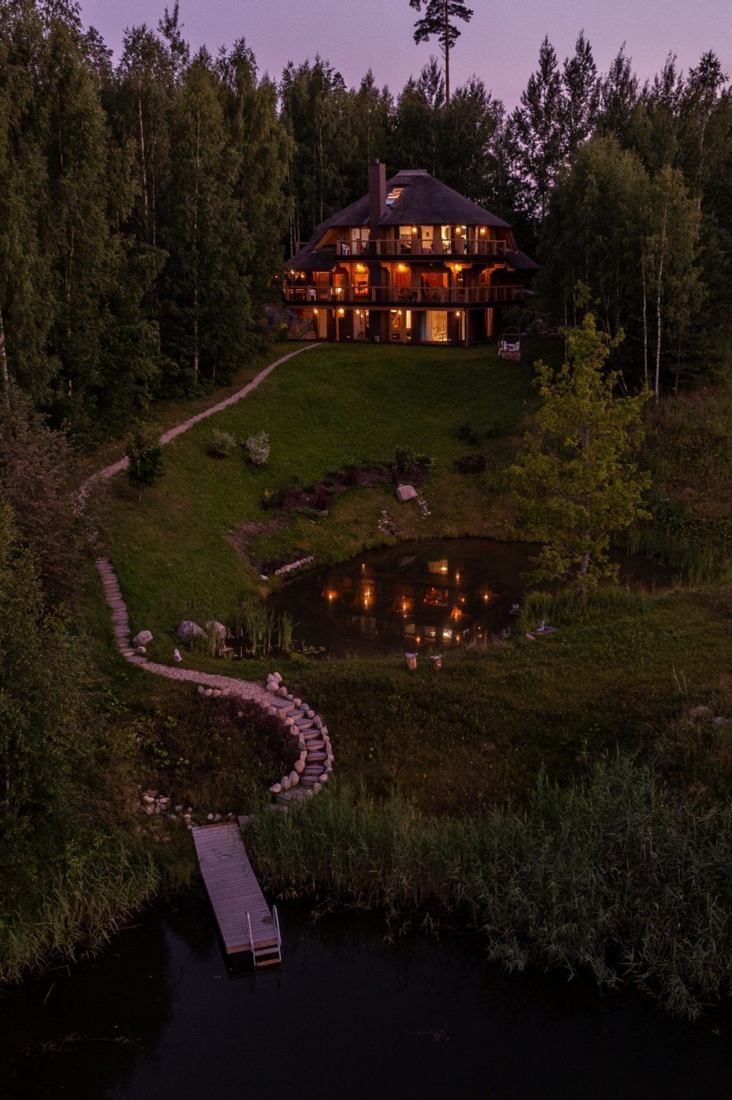 Narbuli Retreat House — lake and forest in Latvia