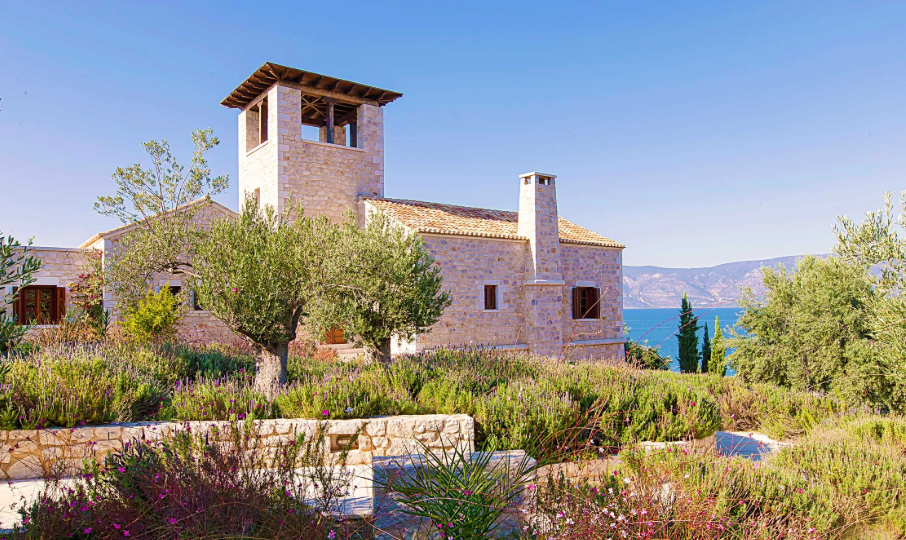 Greek island estate retreat venue by the sea